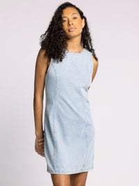 Dahlia Denim Dress Stripes