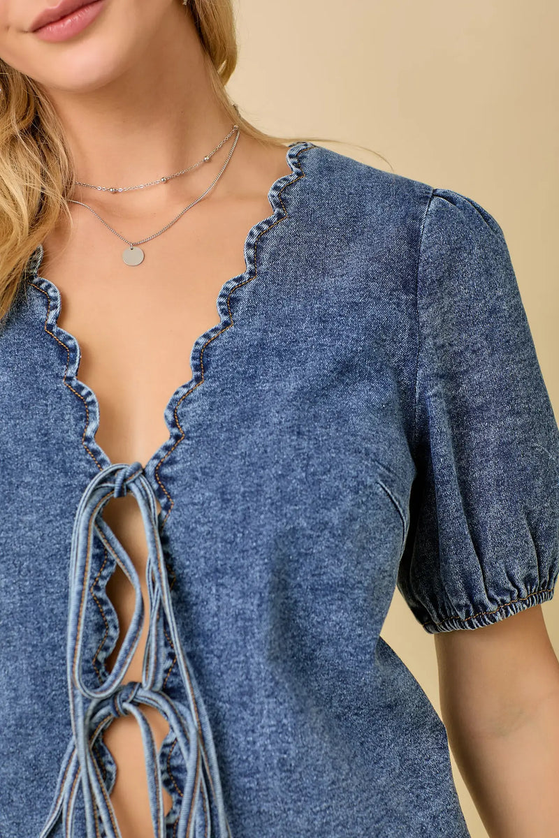 Vanna Denim Top