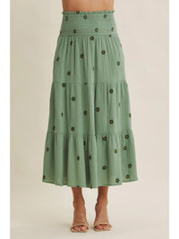 Sunset Field Embroidered Skirt