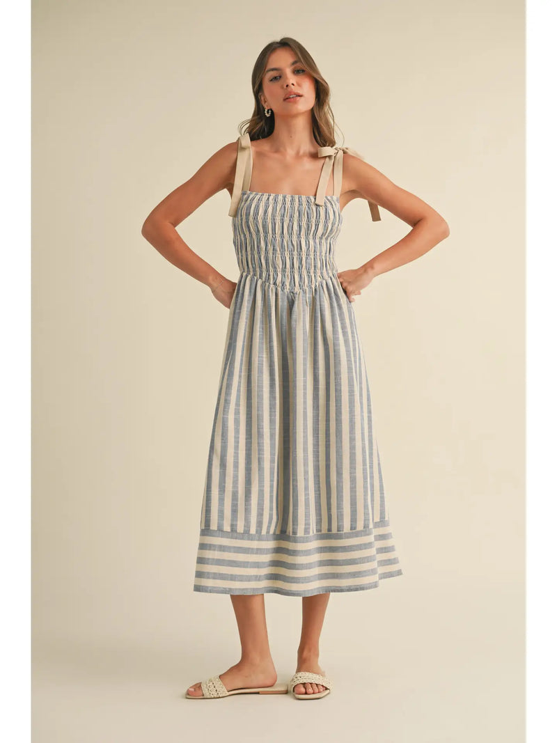 Chloe Striped Midi Dress