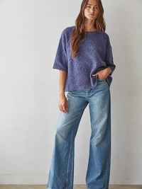 Allison Short Sleeve Boxy Knit Sweater