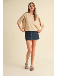 Cotton Linen Short Sleeve Top