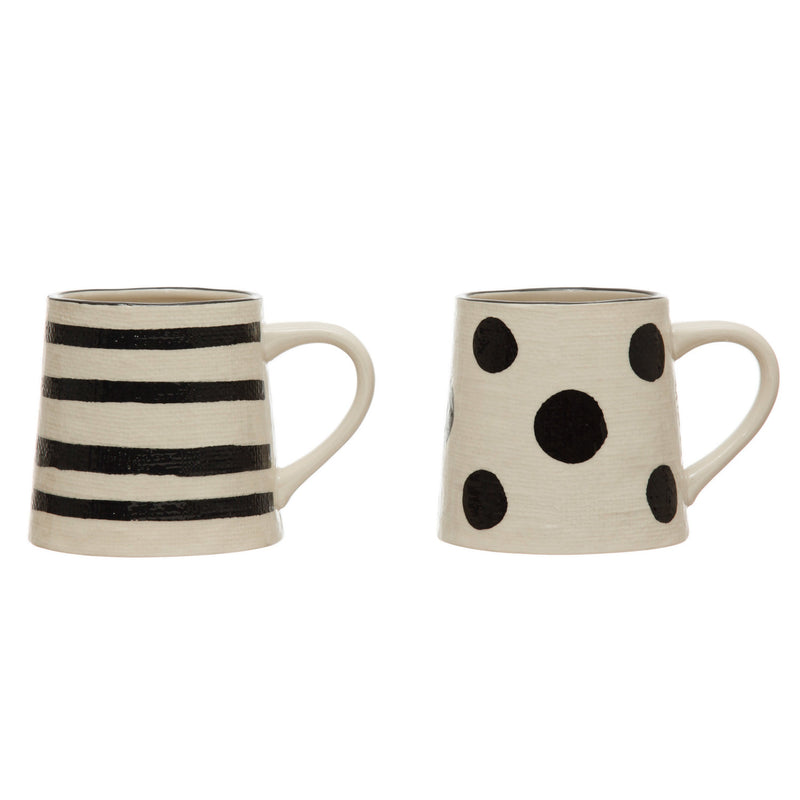Hand Painted Linen Texture Mug