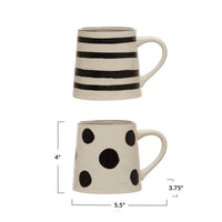 Hand Painted Linen Texture Mug