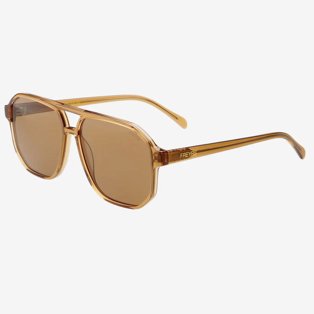 FREYRS- Billie Aviator Sunglasses (Clear Brown)
