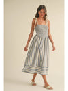 Chloe Striped Midi Dress