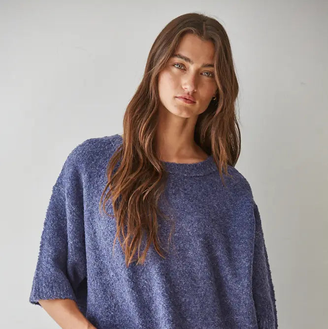 Allison Short Sleeve Boxy Knit Sweater