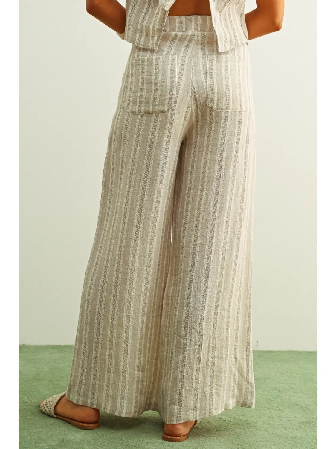 Jaquare Linen Pants