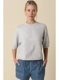 Parker Half Sleeve Sweater- Oatmeal