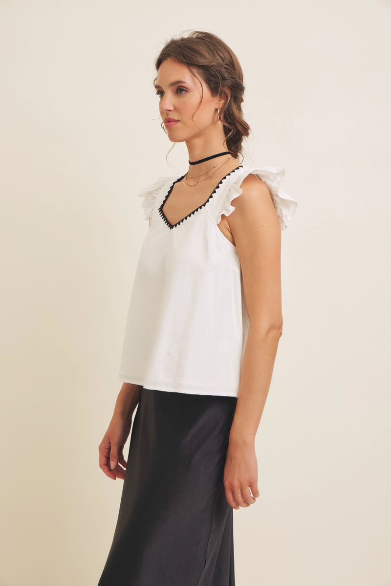 Everly White Top