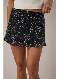 Chiffon Polka dot Mini Skirt