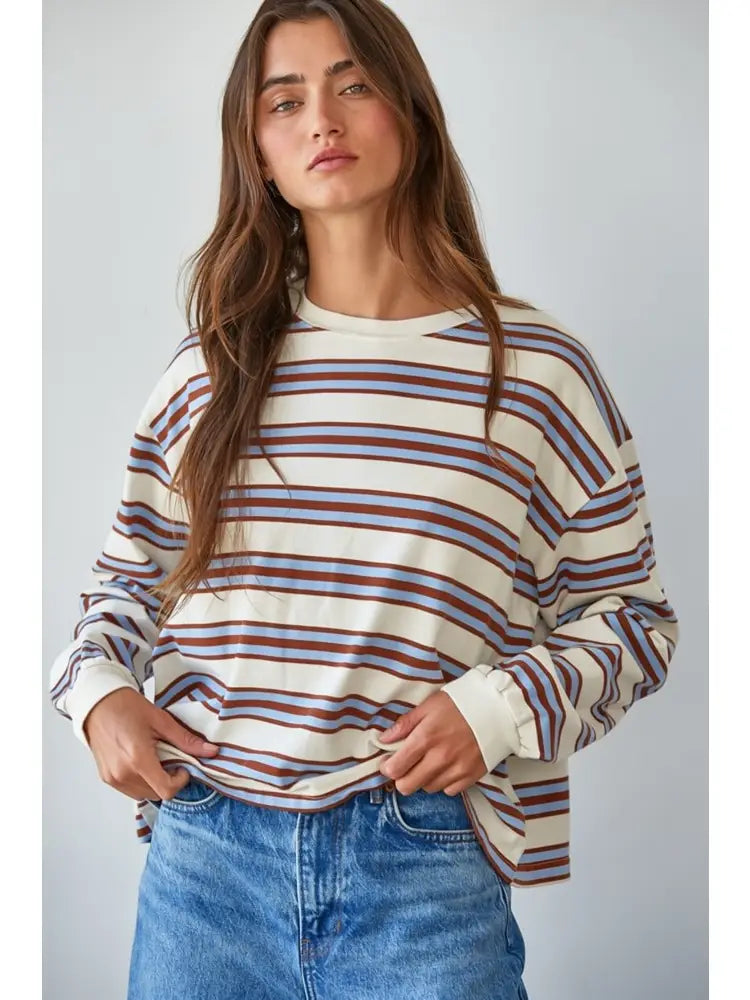 Mandy Stripe Long Sleeve Top