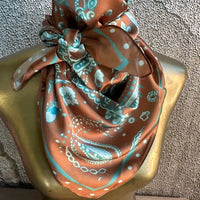 Wild Rag - Rose Turquoise Paisley