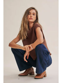 Reagan Exposed Seam Sweater - october