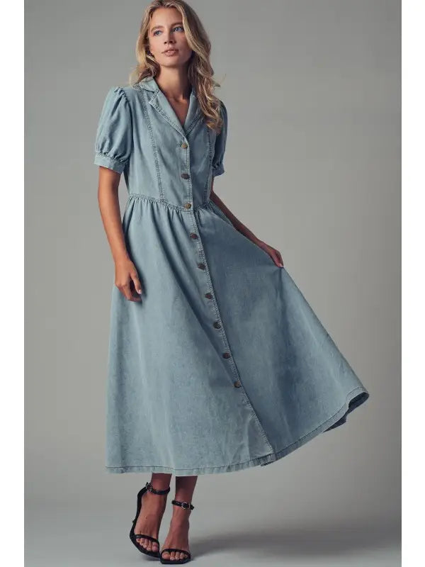 Jessie Button Down Denim Dress