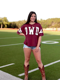 Howdy Cropped Oversized Tshirt