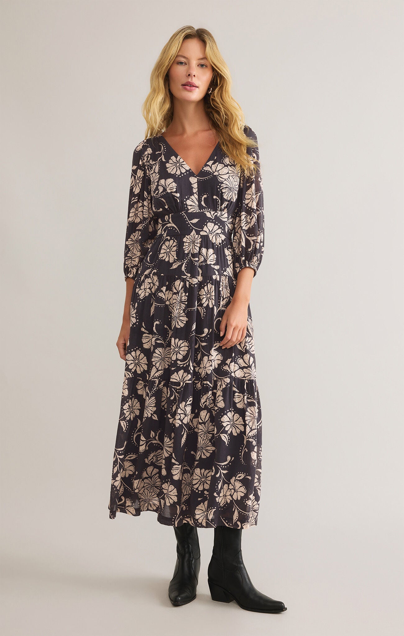 ari midi dress Adelina Ari Floral Midi Dress