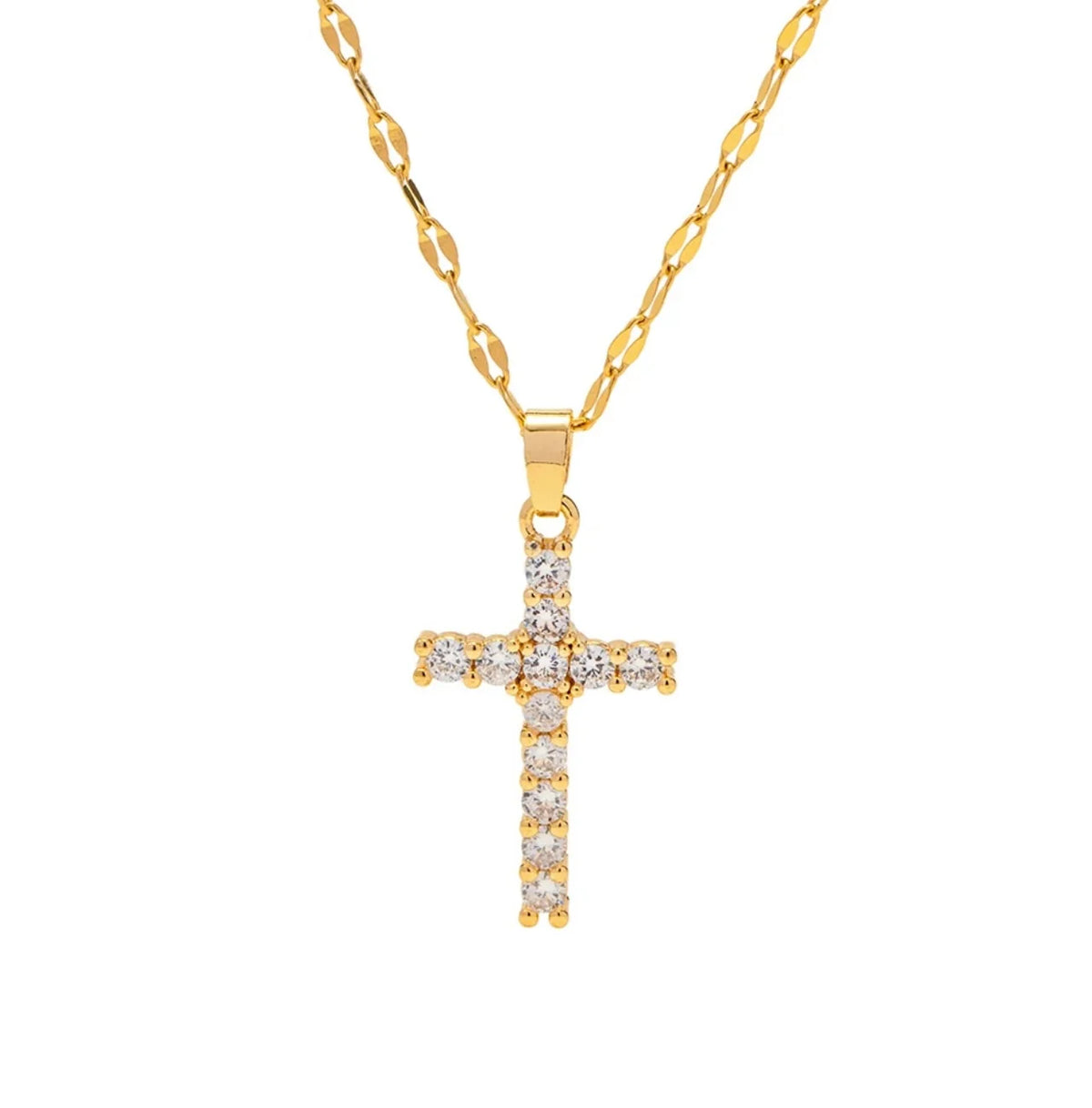 Chansuttpearls- Sparkle Cross Necklace