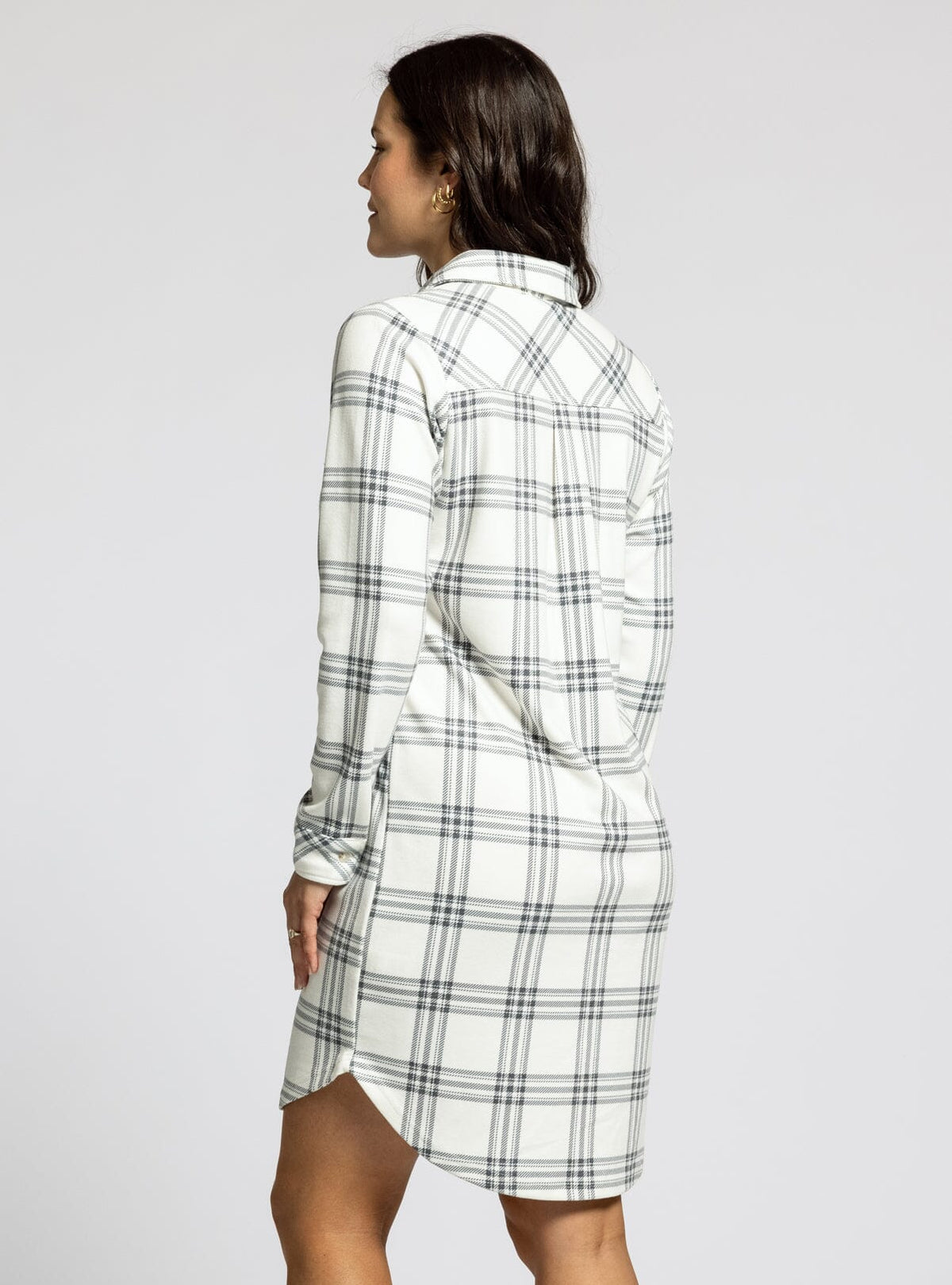 Leslie Plaid Button Down Dress