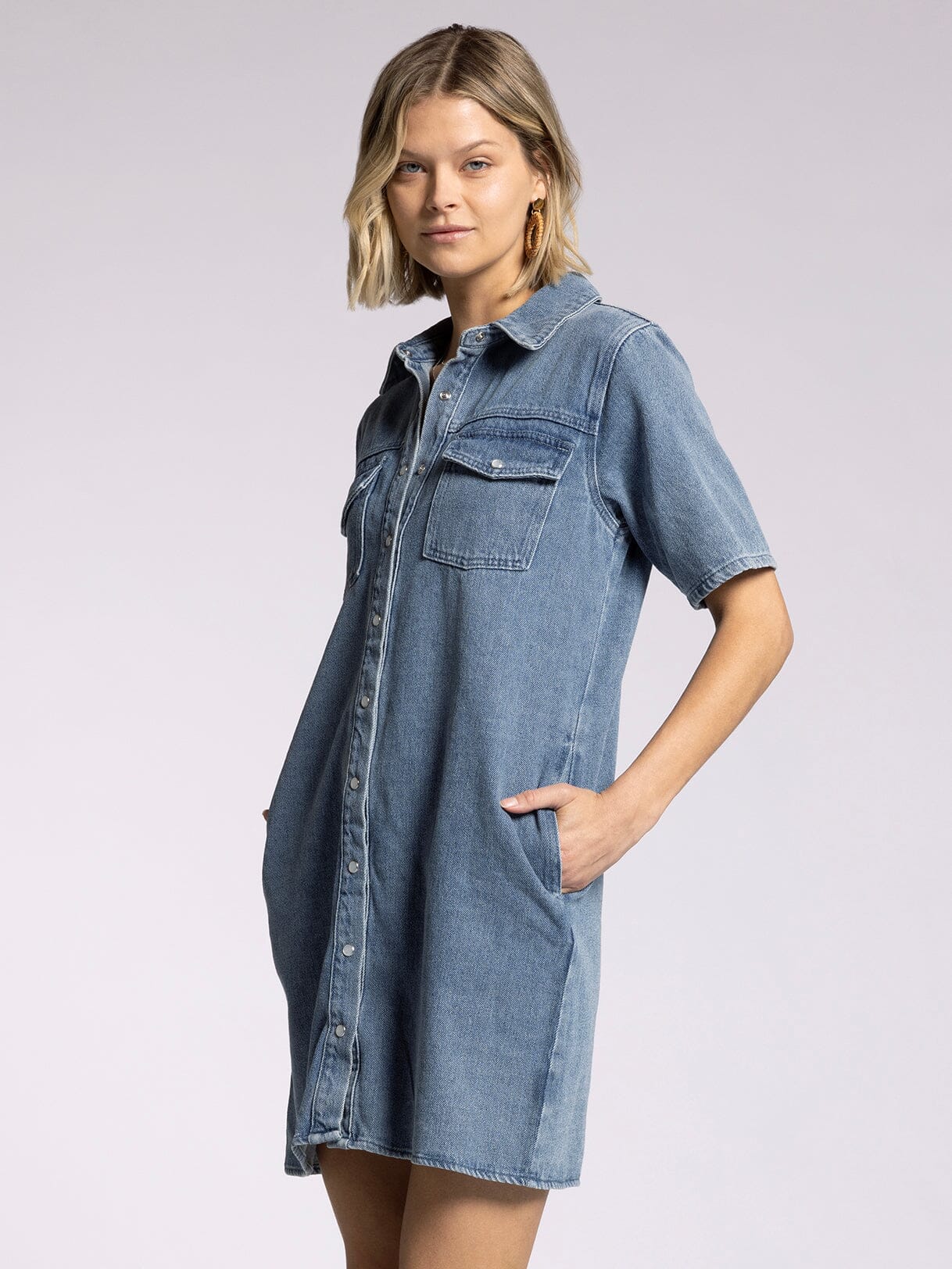 sage denim dress Sage Denim Dress