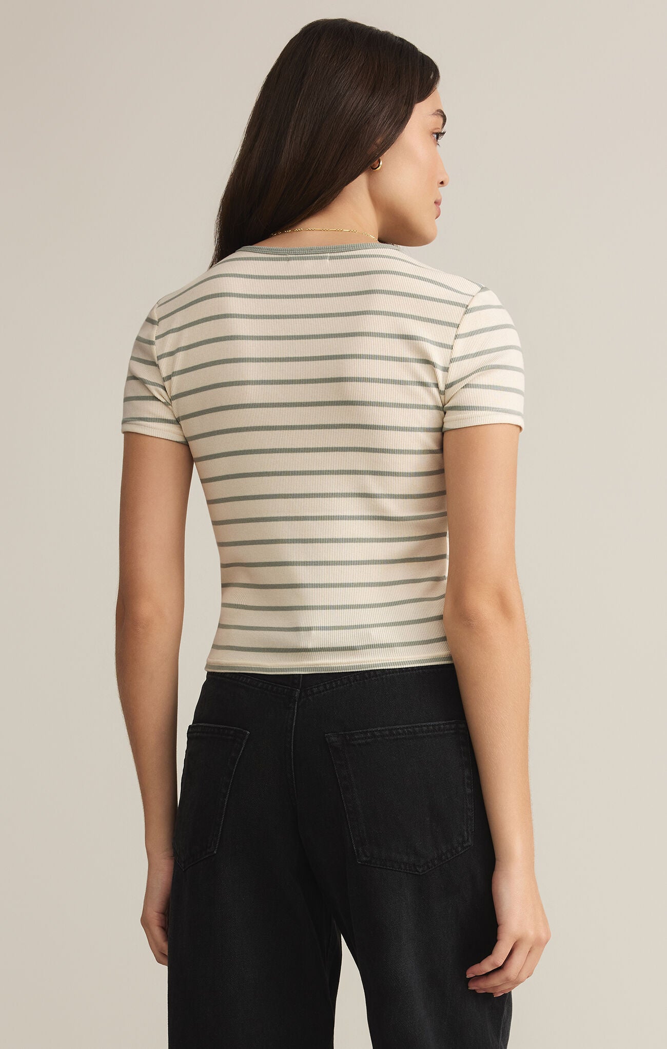 Saxton Striped T-shirt, Gray – Sage and Co.