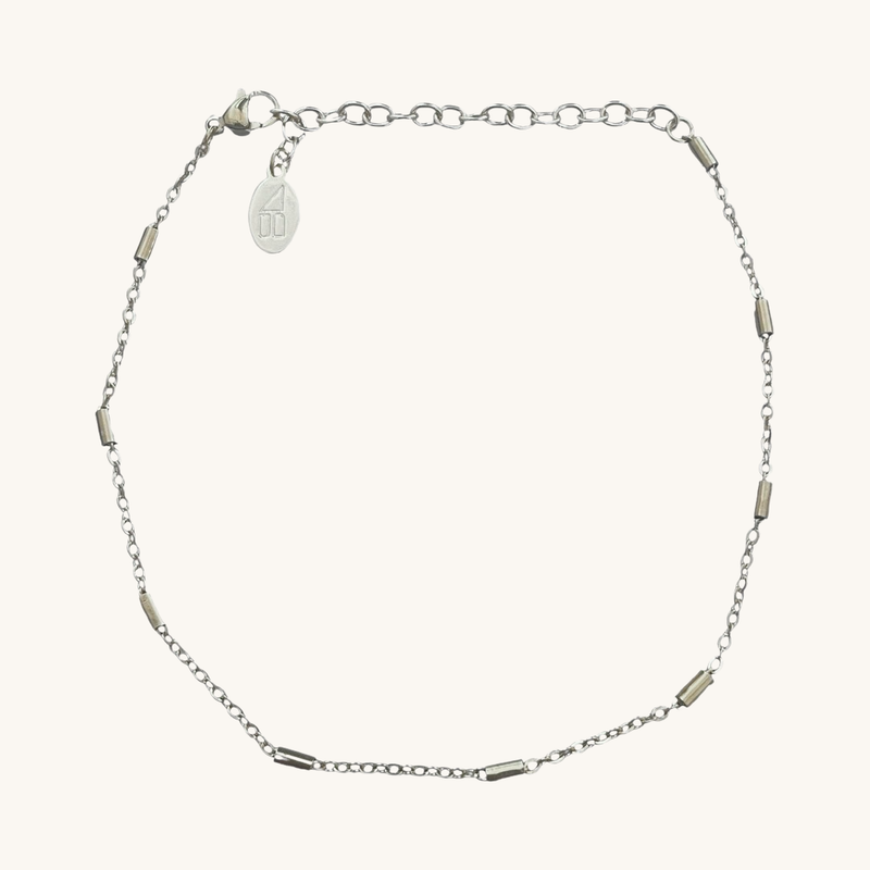 Waterproof Silver Piper Anklet