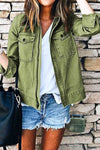 Solid Olive Double Pocket Jacket