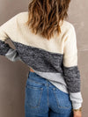 Color Block Pull Over Sweater