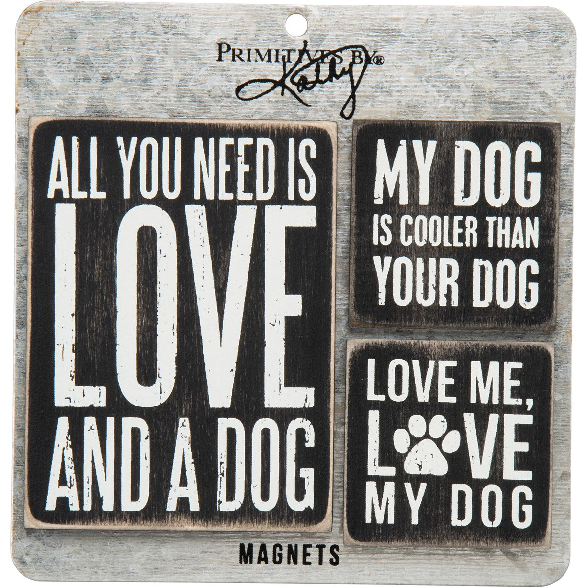 magnet - dog black and white
