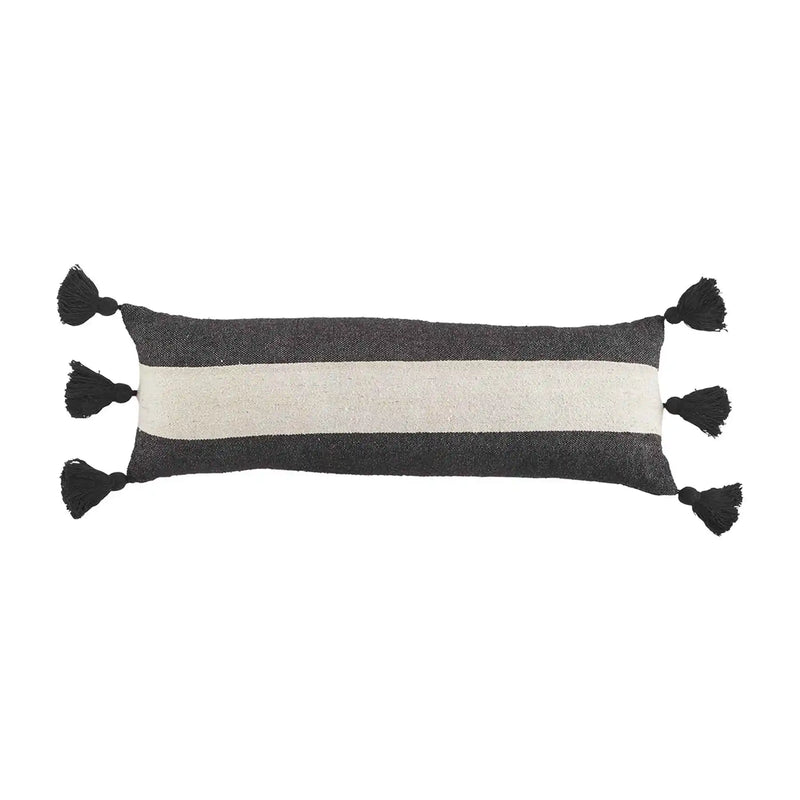 Black Striped Long Pillow