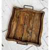 Square Wooden Tray with Handles