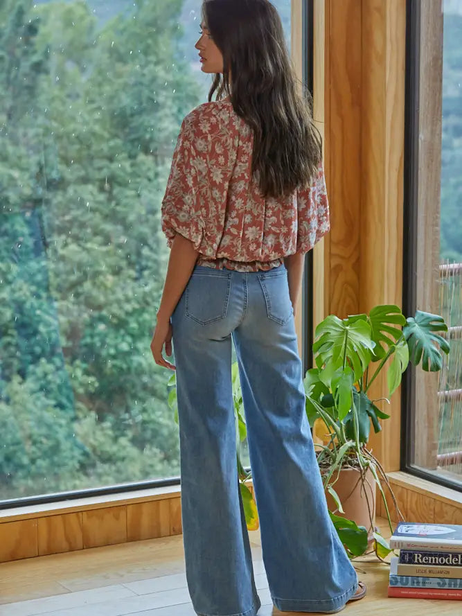 Brick Ruffle Top