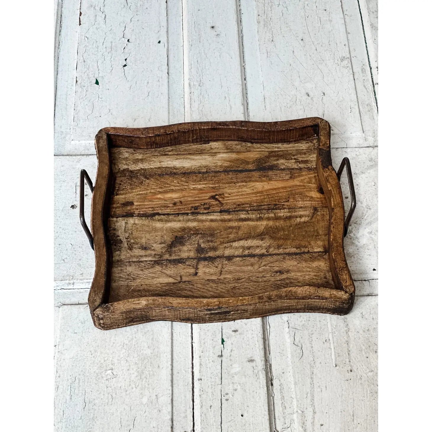 Square Wooden Tray with Handles