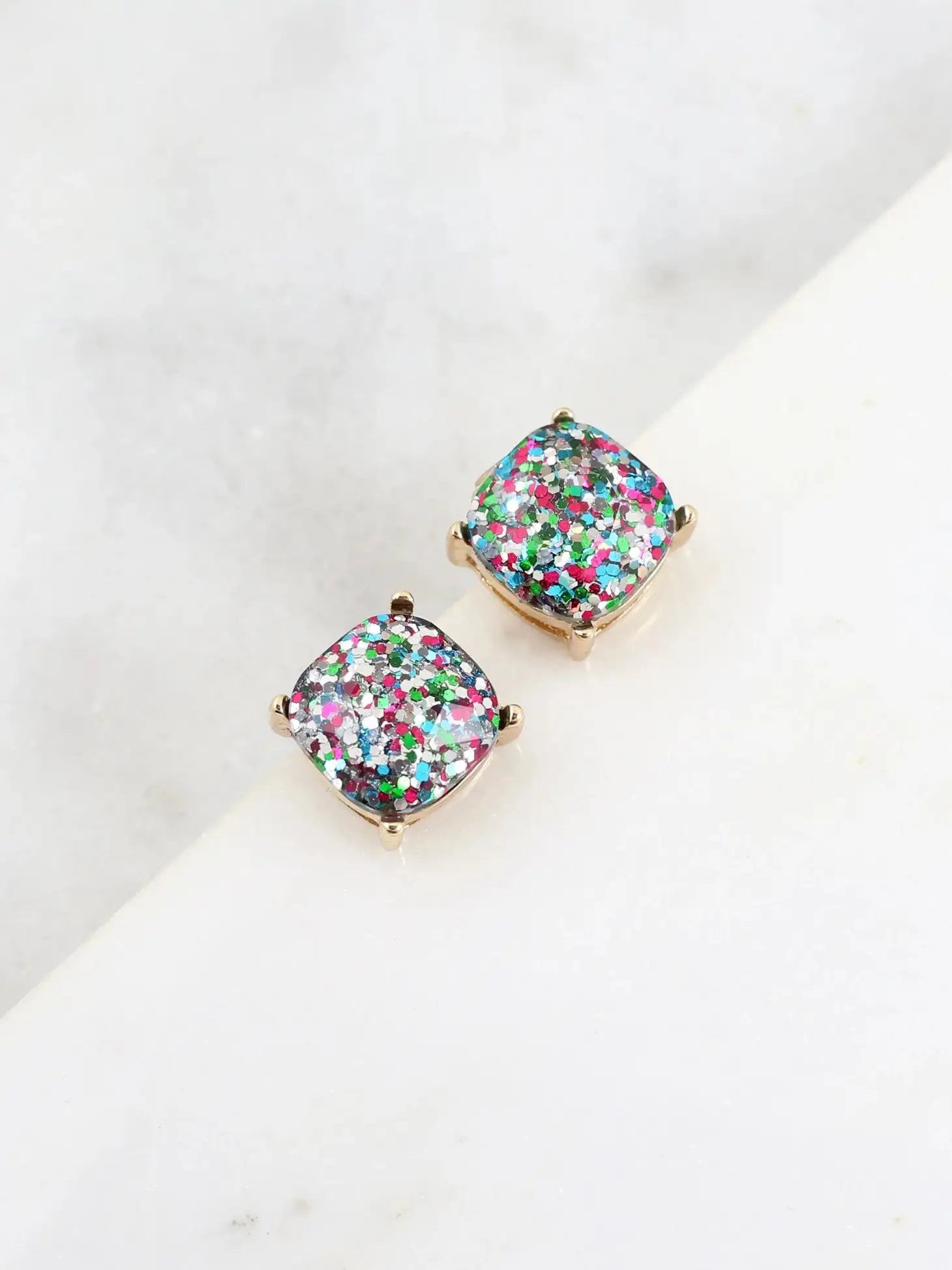 Georgia Glitter Stud Earring