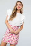 Floral Print Mini Skirt