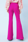 High Rise Flare Hot Pink Pants