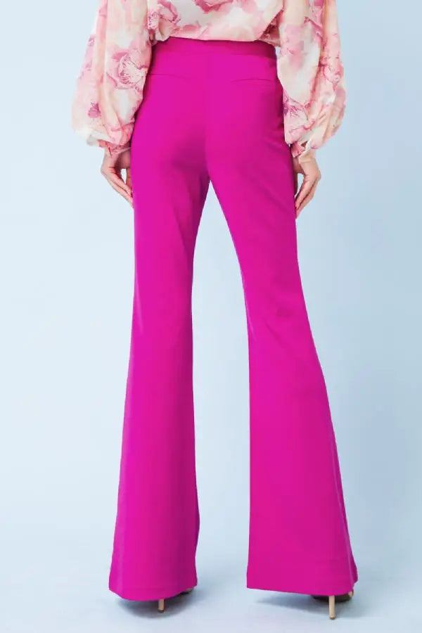 High Rise Flare Hot Pink Pants