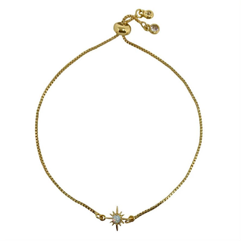 Golden Opal Star Slider Bracelet