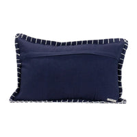 Navy Hand Woven Pillow