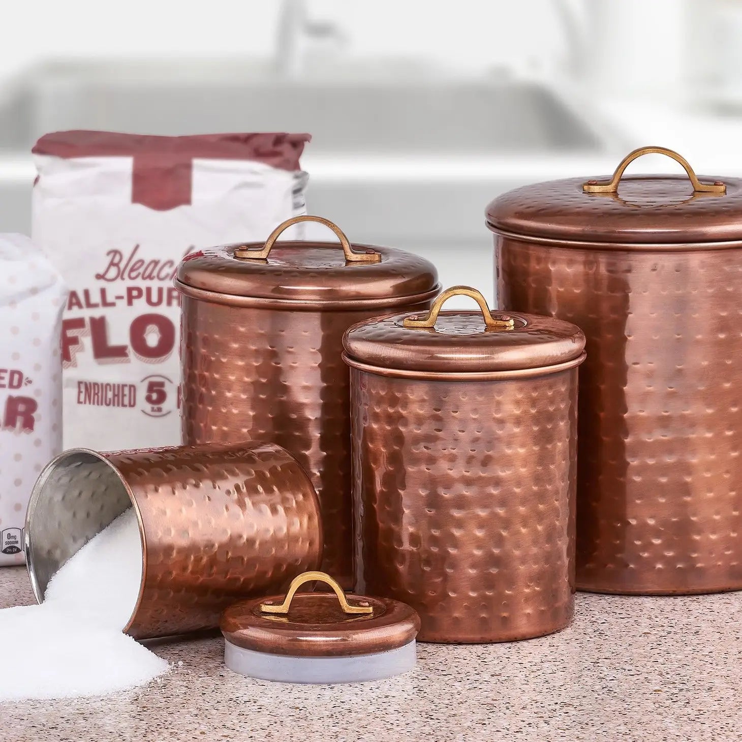 Copper Canister Set of Four