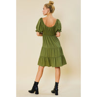 Olive Babydoll Dress