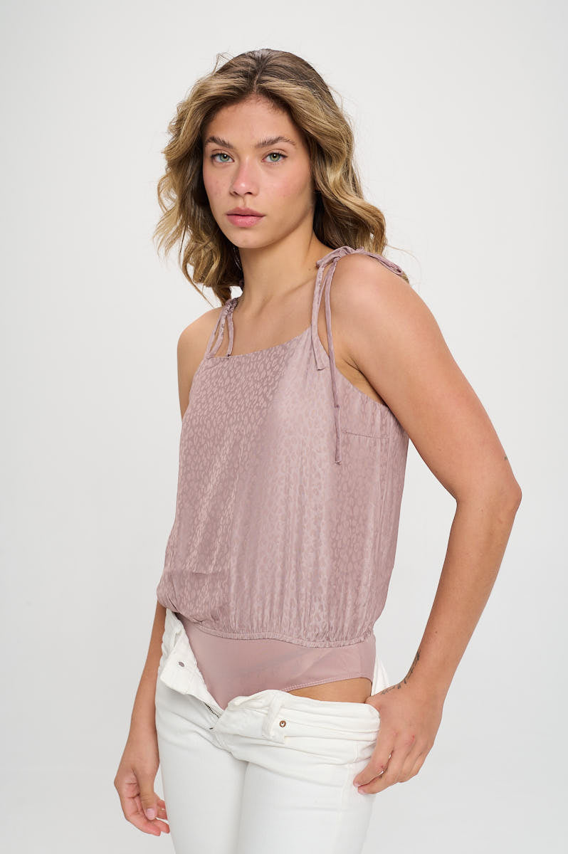 Jacquard Print  Cami Body Suit