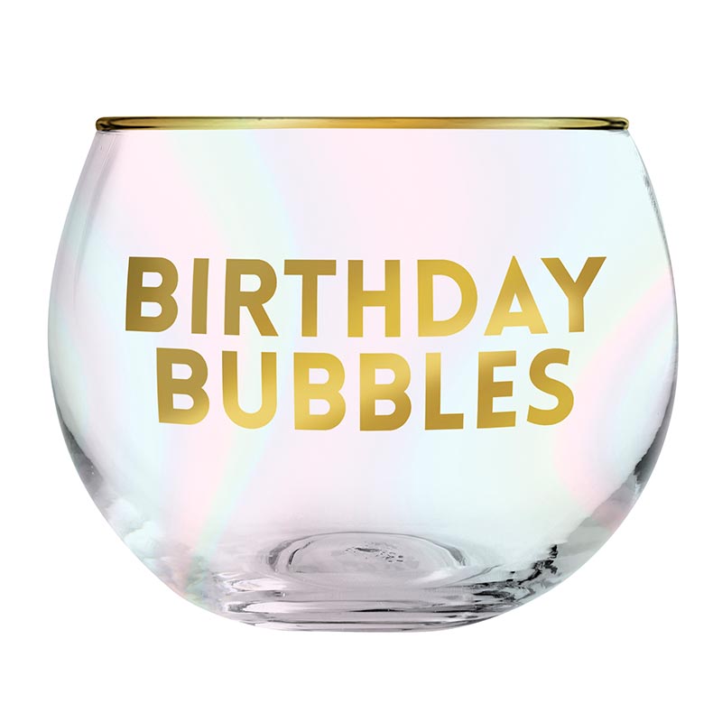 Birthday Bubbles Wine Glass