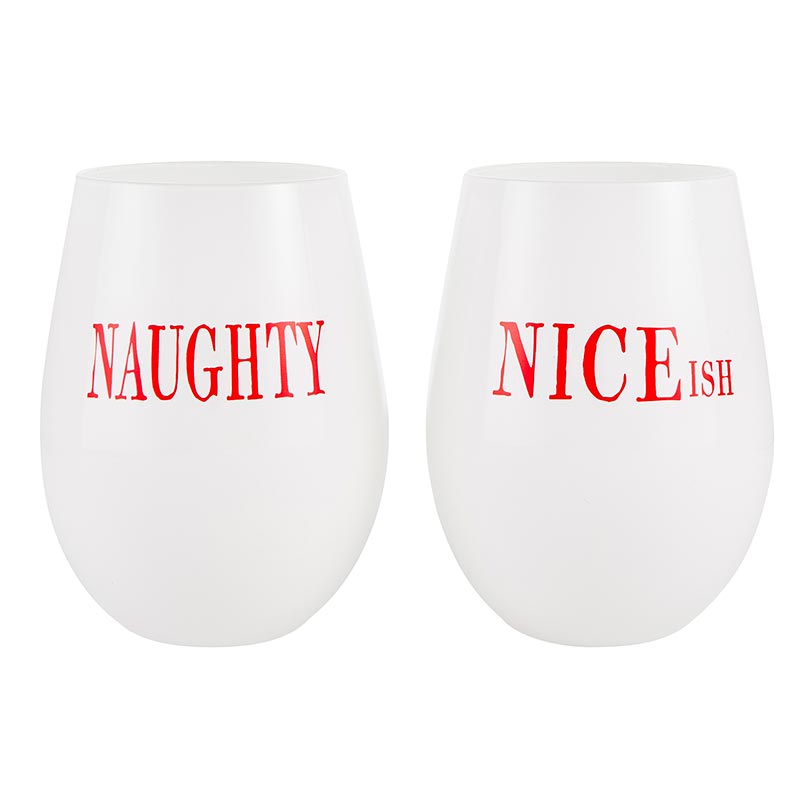 Naughty Nice Wine Glass Set