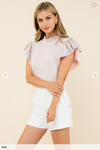 Flutter Sleeve Knit Top