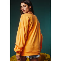 Mineral Washed Floral Printed Sweatshirt