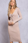 Long Sleeve Fitted Dress