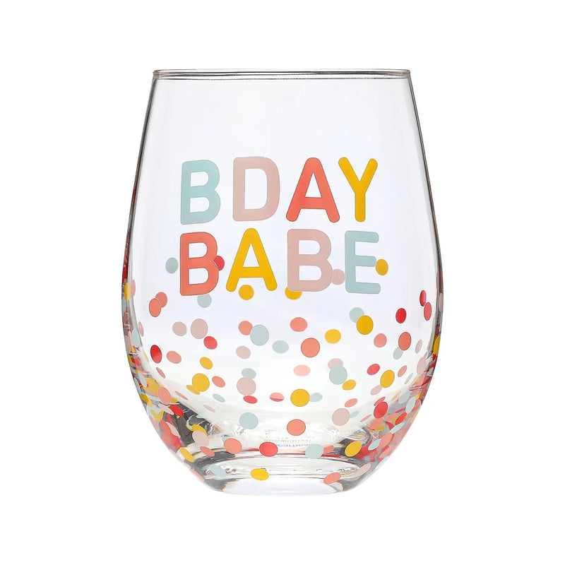 Birthday Babe Wine Glass
