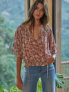 Brick Ruffle Top