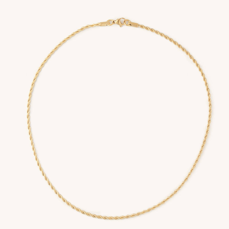 Nikki Smith - Skinny Rope Necklace Stainless Steel
